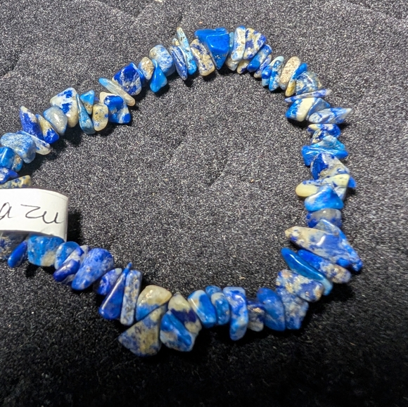 Lapis Lazuli Chip Bracelet And Earring Set - Picture 3 of 4
